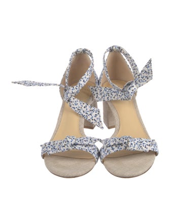 Alexandre Birman Floral Print Bow Accents Sandals
