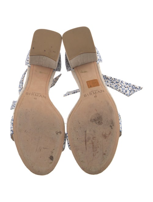 Alexandre Birman Floral Print Bow Accents Sandals