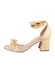 Alexandre Birman Leather Bow Accents Sandals