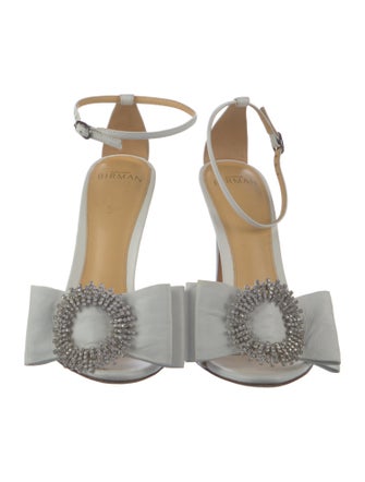 Alexandre Birman Leather Crystal Embellishments Sandals