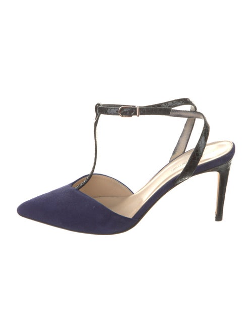 Alexandre Birman Suede T-Strap Pumps