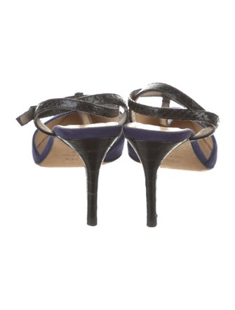 Alexandre Birman Suede T-Strap Pumps