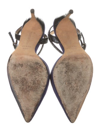 Alexandre Birman Suede T-Strap Pumps