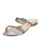 Alexandre Birman Snakeskin Animal Print Flip Flops