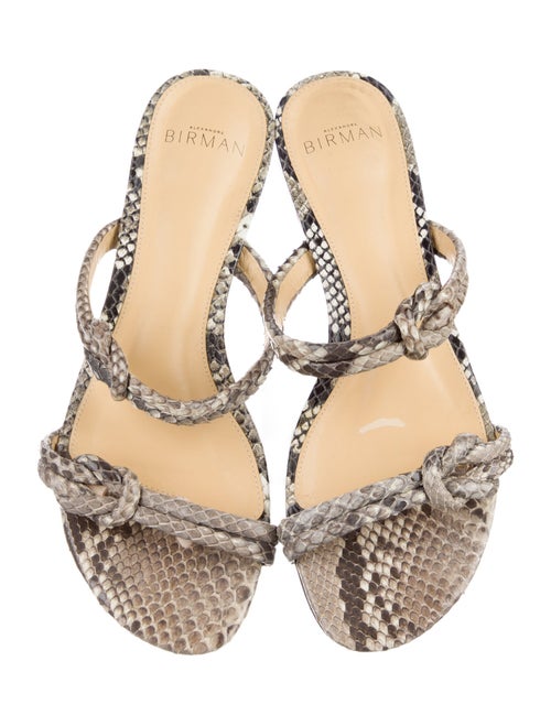 Alexandre Birman Snakeskin Animal Print Flip Flops