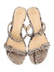 Alexandre Birman Snakeskin Animal Print Flip Flops