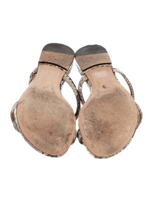 Alexandre Birman Snakeskin Animal Print Flip Flops