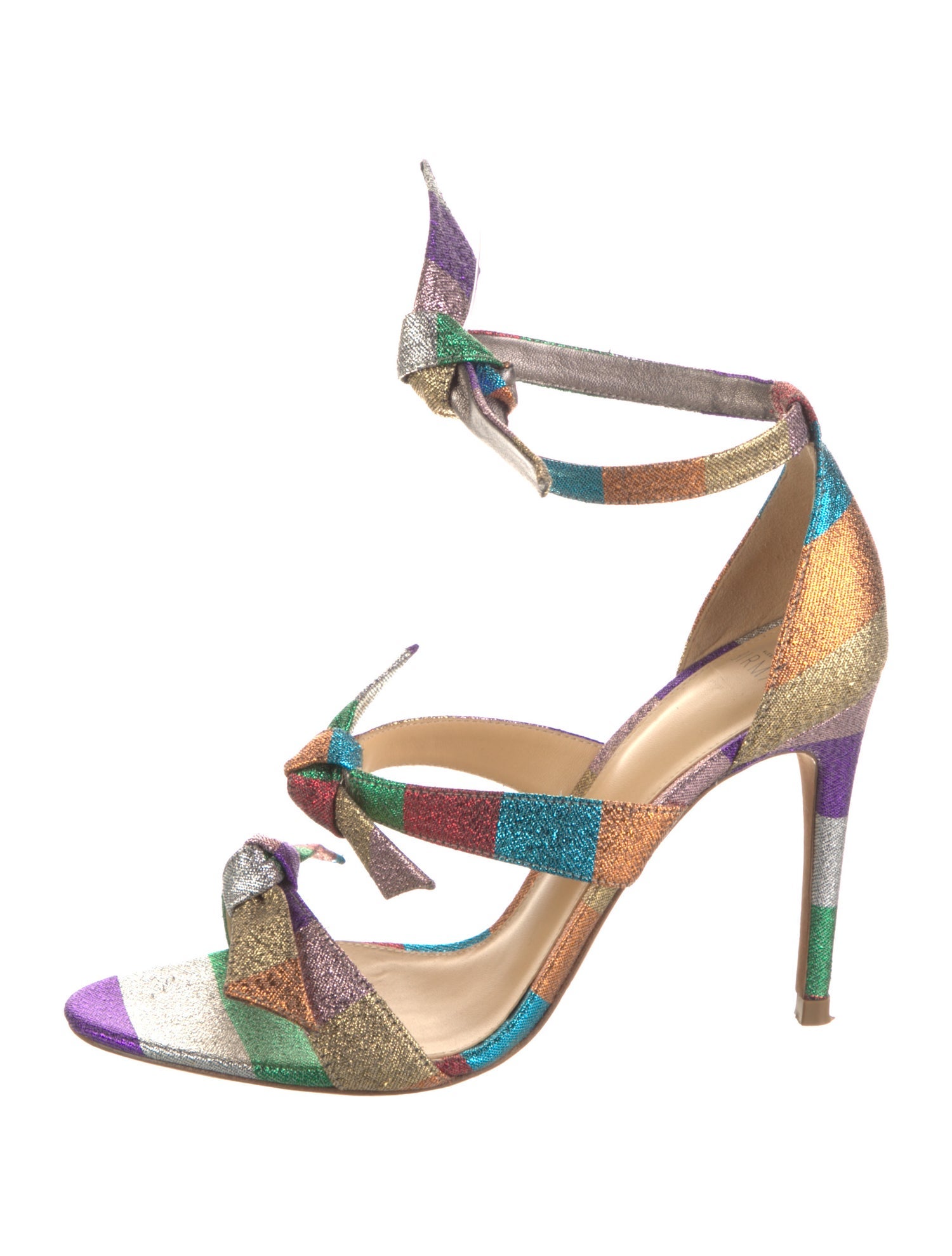 Alexandre Birman Animal Print Glitter Accents Gladiator Sandals