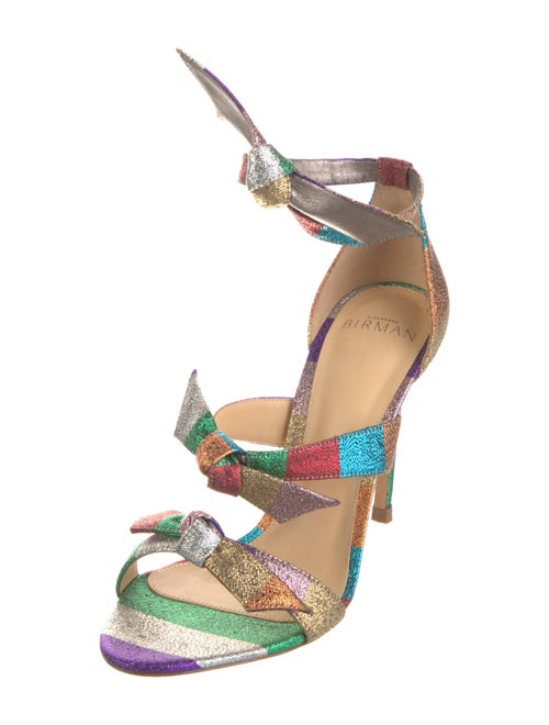 Alexandre Birman Animal Print Glitter Accents Gladiator Sandals