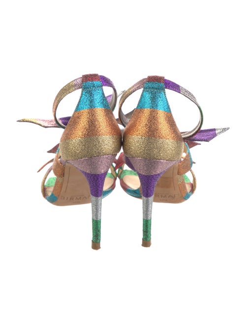 Alexandre Birman Animal Print Glitter Accents Gladiator Sandals