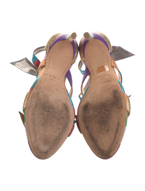 Alexandre Birman Animal Print Glitter Accents Gladiator Sandals