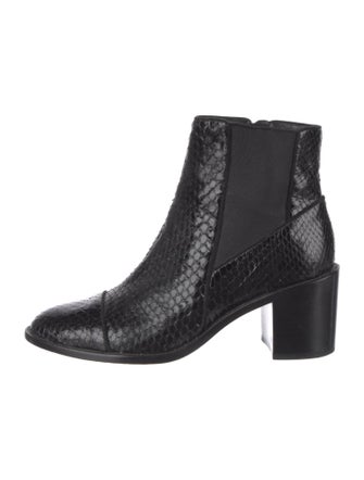 Alexandre Birman Leather Animal Print Chelsea Boots