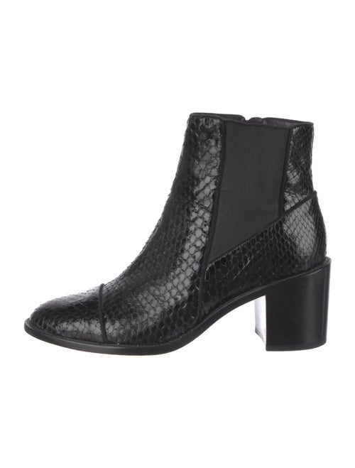 Alexandre Birman Leather Animal Print Chelsea Boots