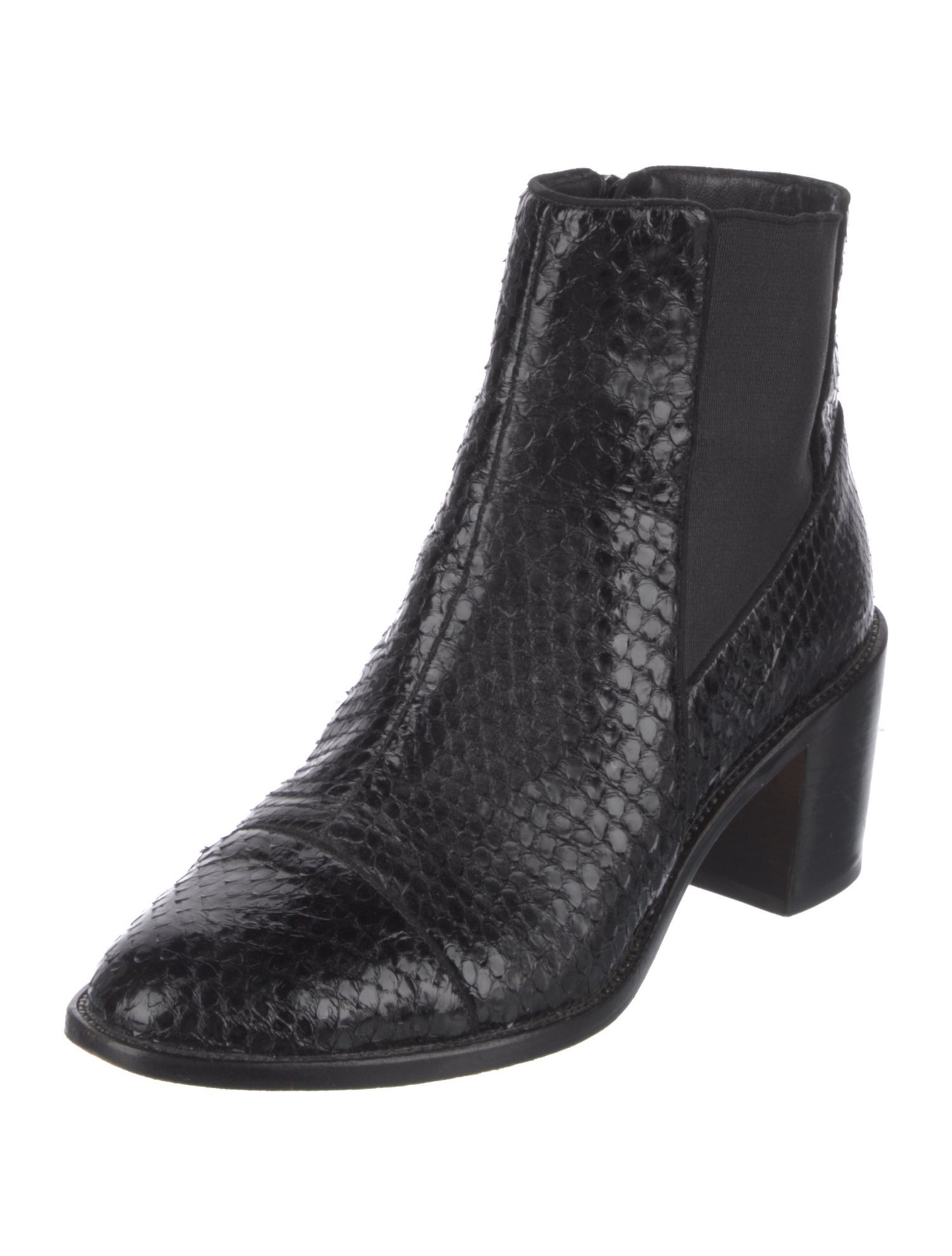 Alexandre Birman Leather Animal Print Chelsea Boots