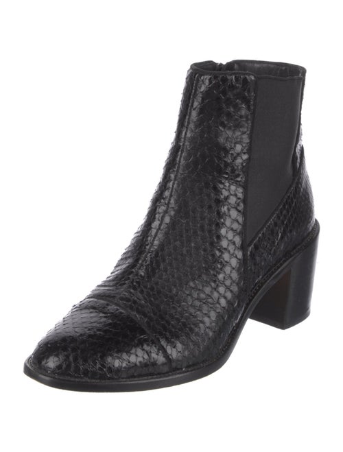 Alexandre Birman Leather Animal Print Chelsea Boots
