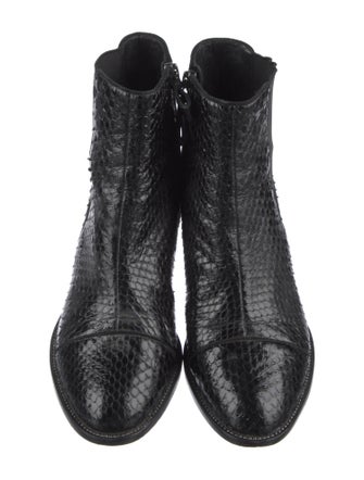Alexandre Birman Leather Animal Print Chelsea Boots