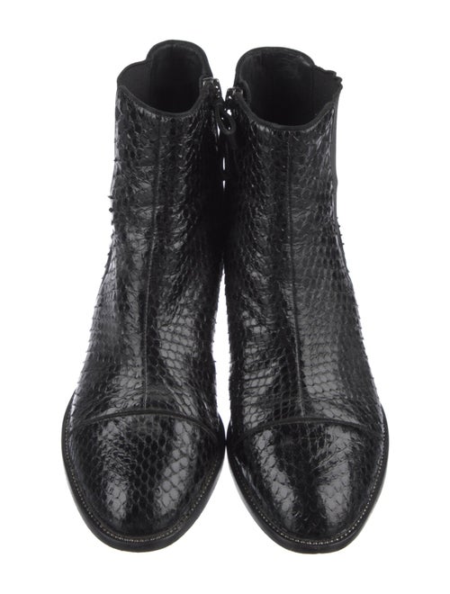 Alexandre Birman Leather Animal Print Chelsea Boots