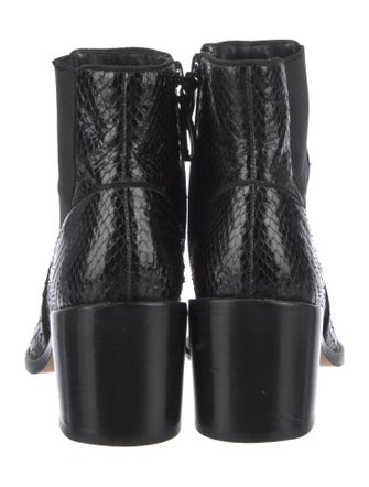 Alexandre Birman Leather Animal Print Chelsea Boots