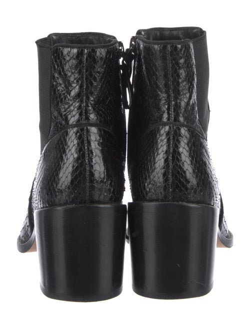 Alexandre Birman Leather Animal Print Chelsea Boots