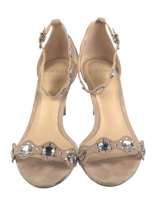 Alexandre Birman Suede Crystal Embellishments Sandals