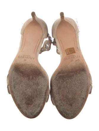 Alexandre Birman Suede Crystal Embellishments Sandals
