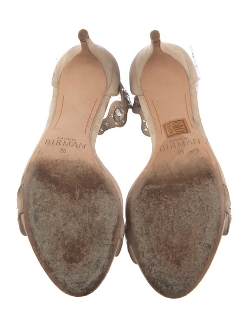 Alexandre Birman Suede Crystal Embellishments Sandals
