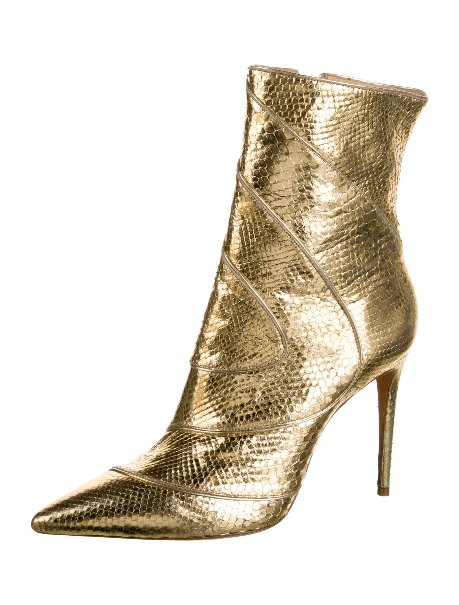 Alexandre Birman Leather Animal Print Boots