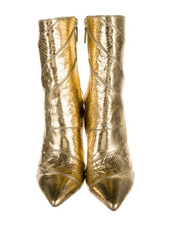 Alexandre Birman Leather Animal Print Boots