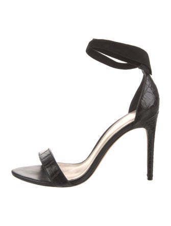 Alexandre Birman Leather Bow Accents Sandals