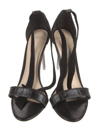 Alexandre Birman Leather Bow Accents Sandals