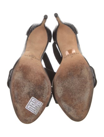 Alexandre Birman Leather Bow Accents Sandals