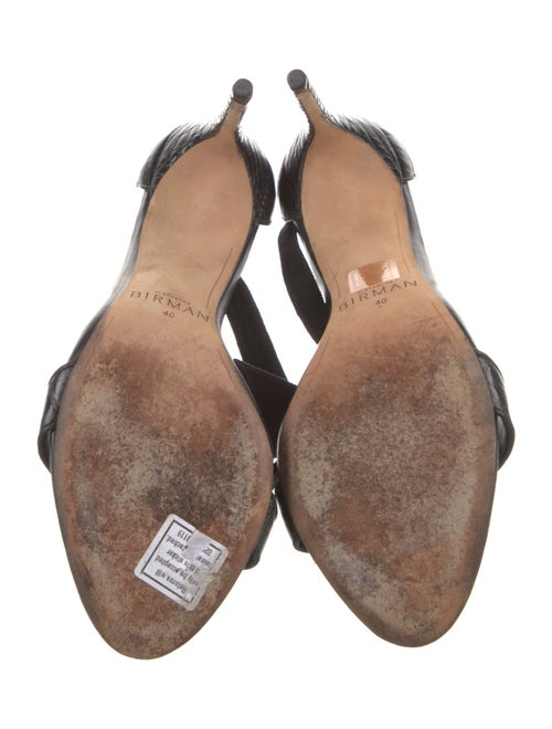 Alexandre Birman Leather Bow Accents Sandals
