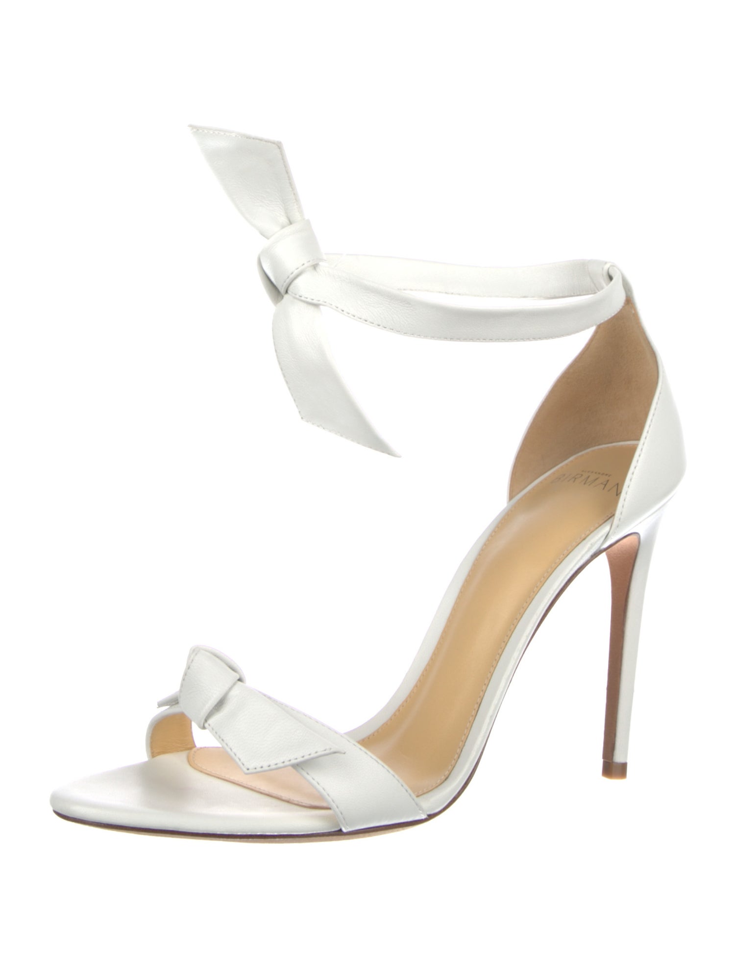 Alexandre Birman Leather Bow Accents Sandals