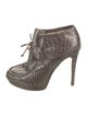 Alexandre Birman Python Animal Print Lace-Up Boots