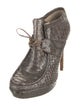 Alexandre Birman Python Animal Print Lace-Up Boots