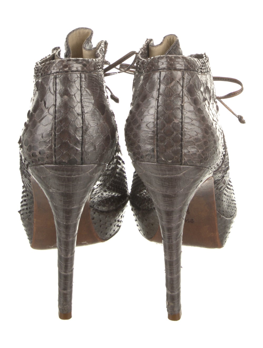 Alexandre Birman Python Animal Print Lace-Up Boots - image 4