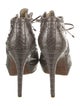 Alexandre Birman Python Animal Print Lace-Up Boots