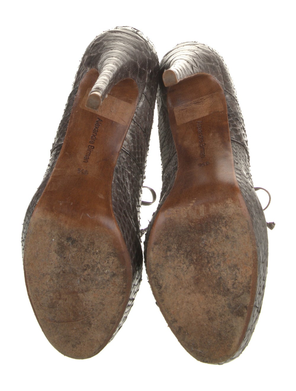 Alexandre Birman Python Animal Print Lace-Up Boots - image 5