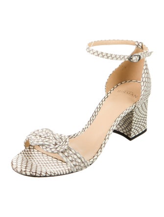 Alexandre Birman Snakeskin Animal Print Sandals