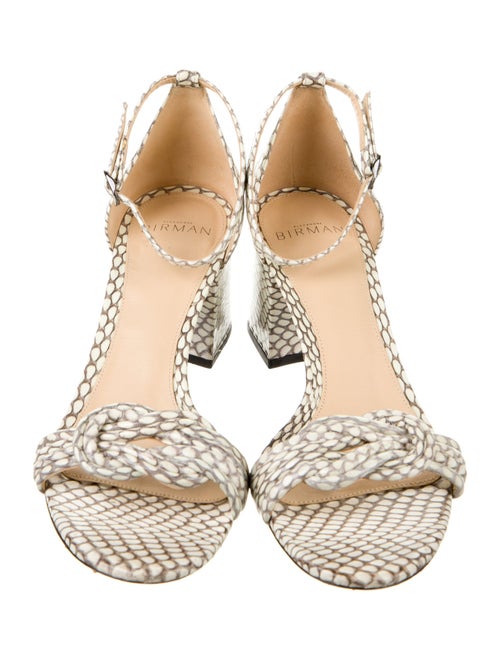 Alexandre Birman Snakeskin Animal Print Sandals