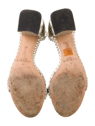 Alexandre Birman Snakeskin Animal Print Sandals