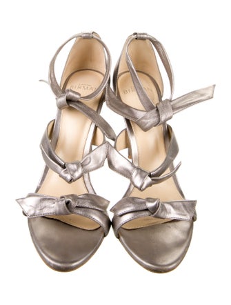 Alexandre Birman Leather Bow Accents Sandals