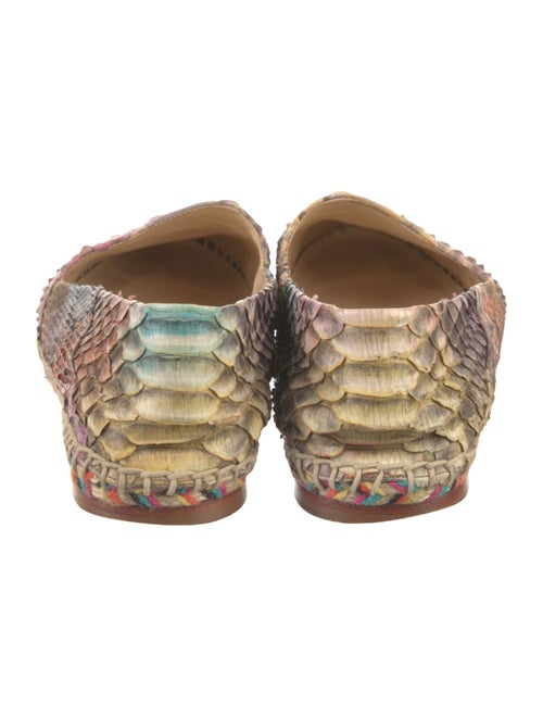 Alexandre Birman Snakeskin Animal Print Loafers