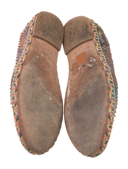 Alexandre Birman Snakeskin Animal Print Loafers