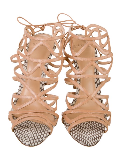 Alexandre Birman Leather Animal Print Sandals