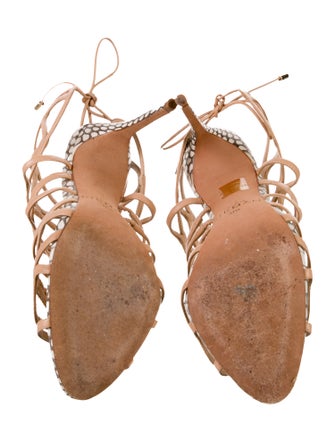 Alexandre Birman Leather Animal Print Sandals