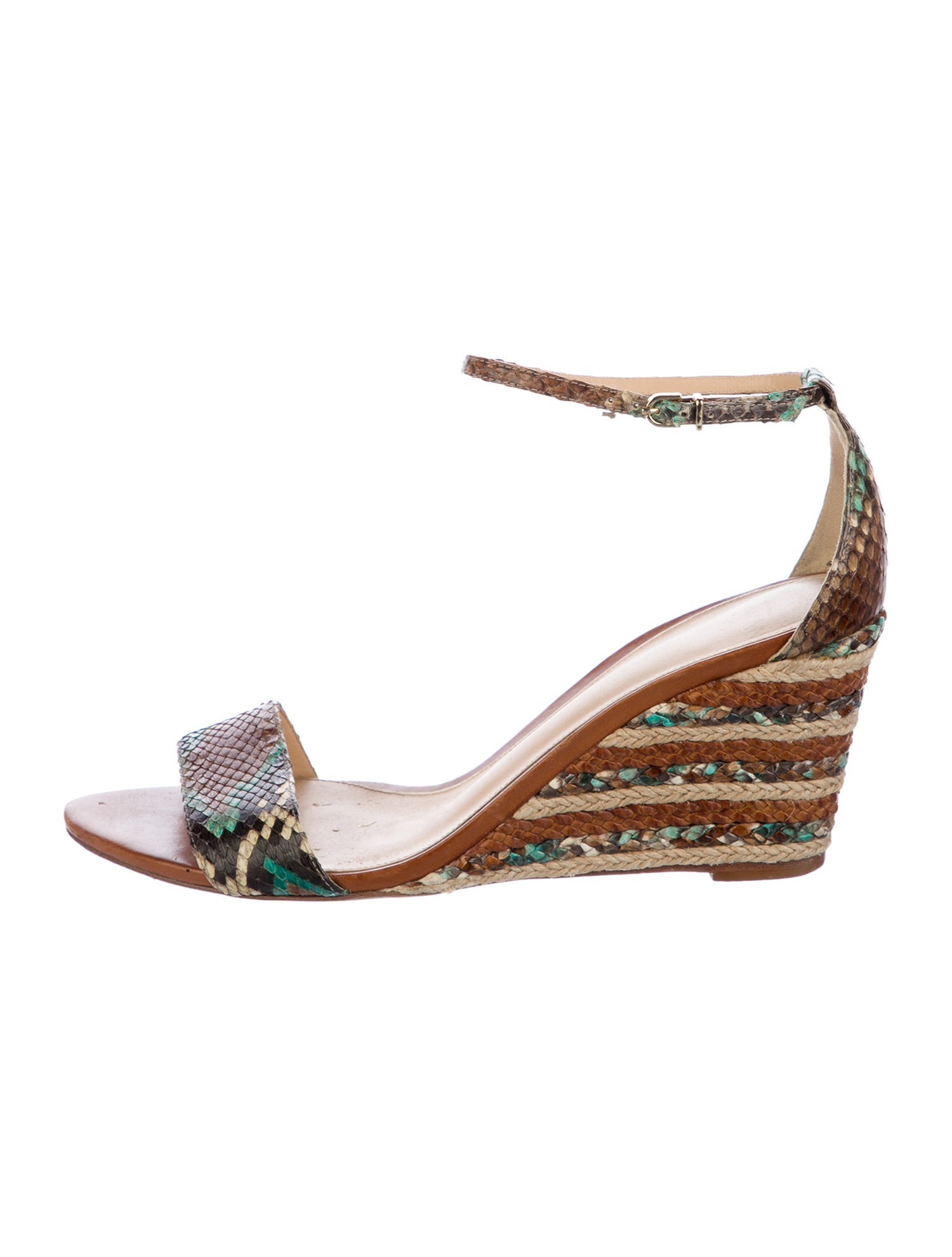 Alexandre Birman Snakeskin Animal Print Sandals