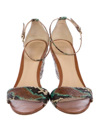 Alexandre Birman Snakeskin Animal Print Sandals