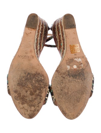 Alexandre Birman Snakeskin Animal Print Sandals