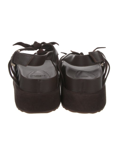 Alexandre Birman Leather Bow Accents Slingback Sandals